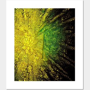 With pattern yellow & green, broken glass pattern, abstract Posters and Art